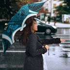 Kikorangi Aotearoa Atua Tumatauenga Personalised Umbrella Maori God Of War Tiki With Taiaha