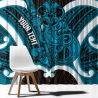 Kikorangi Aotearoa Atua Tumatauenga Personalised Window Curtain Maori God Of War Tiki With Taiaha