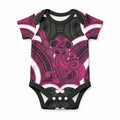 Mawhero Aotearoa Atua Tumatauenga Personalised Baby Onesie Maori God Of War Tiki With Taiaha
