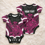 Mawhero Aotearoa Atua Tumatauenga Personalised Baby Onesie Maori God Of War Tiki With Taiaha