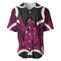 Mawhero Aotearoa Atua Tumatauenga Personalised Baseball Jersey Maori God Of War Tiki With Taiaha