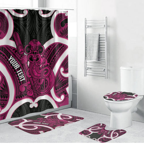 Mawhero Aotearoa Atua Tumatauenga Personalised Bathroom Set Maori God Of War Tiki With Taiaha