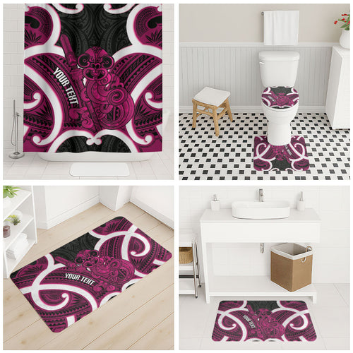 Mawhero Aotearoa Atua Tumatauenga Personalised Bathroom Set Maori God Of War Tiki With Taiaha