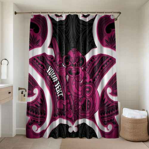 Mawhero Aotearoa Atua Tumatauenga Personalised Bathroom Set Maori God Of War Tiki With Taiaha