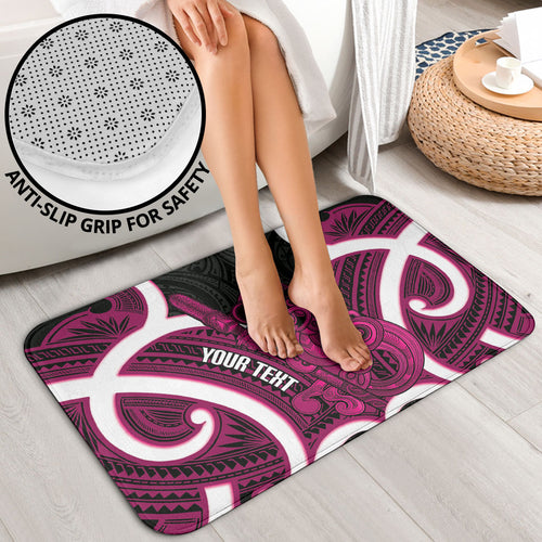 Mawhero Aotearoa Atua Tumatauenga Personalised Bathroom Set Maori God Of War Tiki With Taiaha