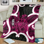 Mawhero Aotearoa Atua Tumatauenga Personalised Blanket Maori God Of War Tiki With Taiaha