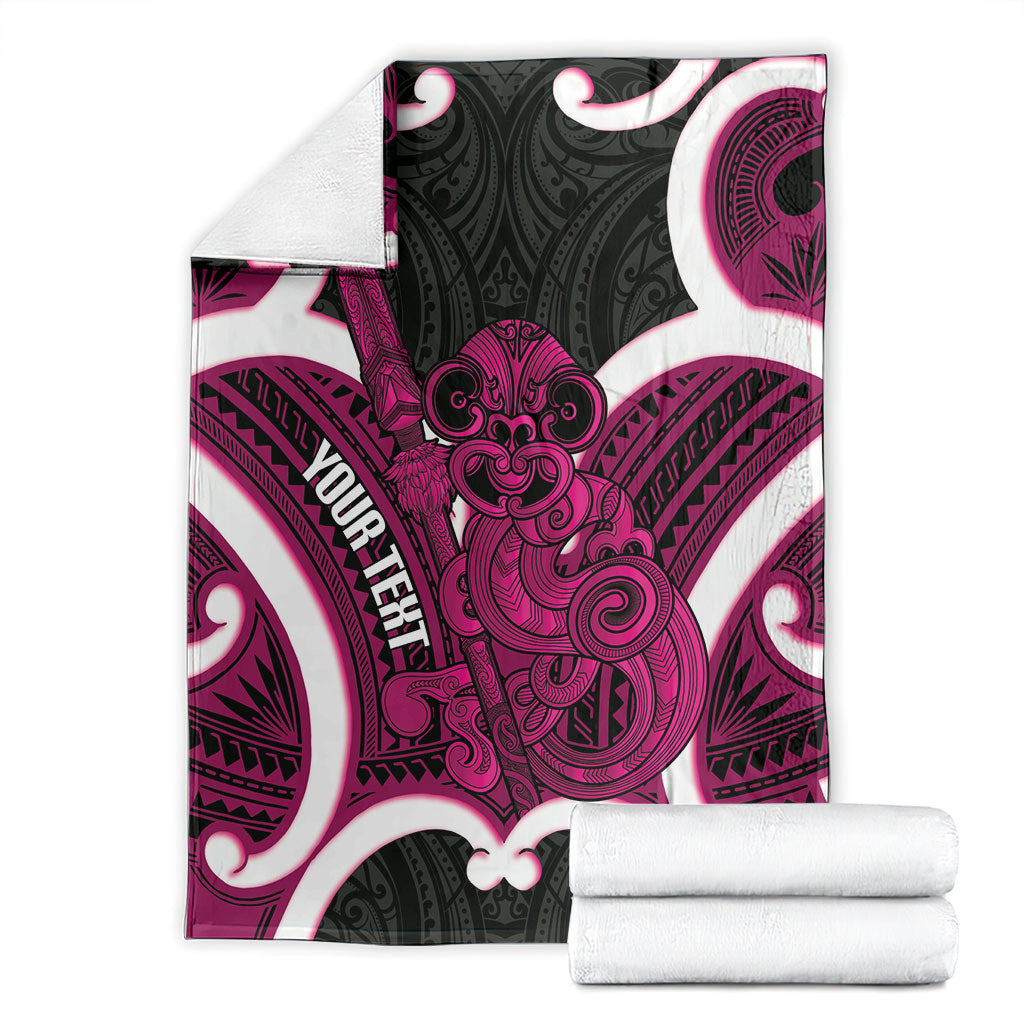 Mawhero Aotearoa Atua Tumatauenga Personalised Blanket Maori God Of War Tiki With Taiaha