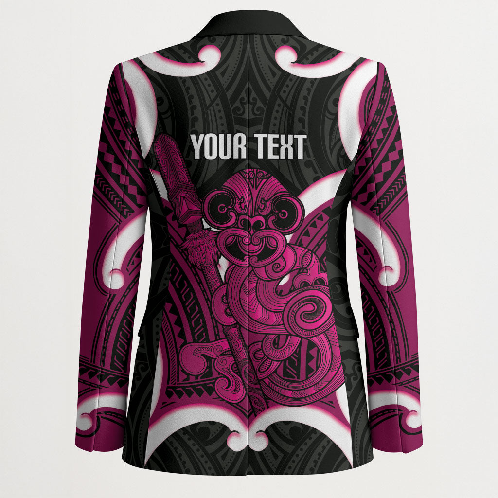Mawhero Aotearoa Atua Tumatauenga Personalised Blazer Maori God Of War Tiki With Taiaha
