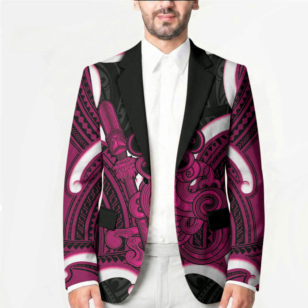 Mawhero Aotearoa Atua Tumatauenga Personalised Blazer Maori God Of War Tiki With Taiaha
