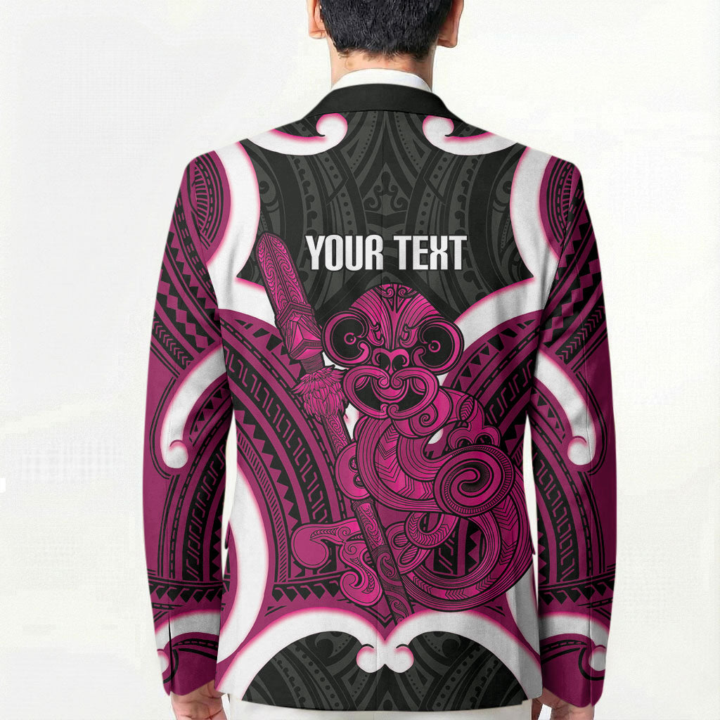 Mawhero Aotearoa Atua Tumatauenga Personalised Blazer Maori God Of War Tiki With Taiaha