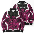 Mawhero Aotearoa Atua Tumatauenga Personalised Bomber Puffer Jacket Maori God Of War Tiki With Taiaha