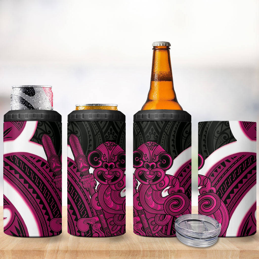 Mawhero Aotearoa Atua Tumatauenga 4 in 1 Can Cooler Tumbler Maori God Of War Tiki With Taiaha
