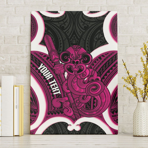 Mawhero Aotearoa Atua Tumatauenga Personalised Canvas Wall Art Maori God Of War Tiki With Taiaha