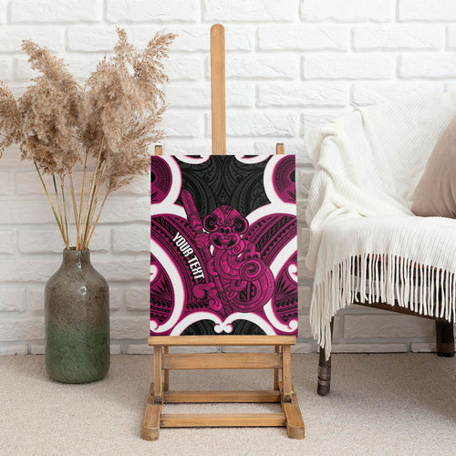 Mawhero Aotearoa Atua Tumatauenga Personalised Canvas Wall Art Maori God Of War Tiki With Taiaha