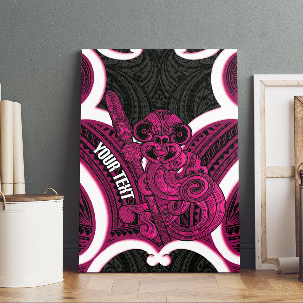 Mawhero Aotearoa Atua Tumatauenga Personalised Canvas Wall Art Maori God Of War Tiki With Taiaha