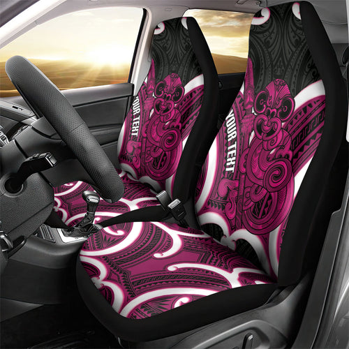 Mawhero Aotearoa Atua Tumatauenga Personalised Car Seat Cover Maori God Of War Tiki With Taiaha