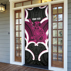 Mawhero Aotearoa Atua Tumatauenga Personalised Door Cover Maori God Of War Tiki With Taiaha