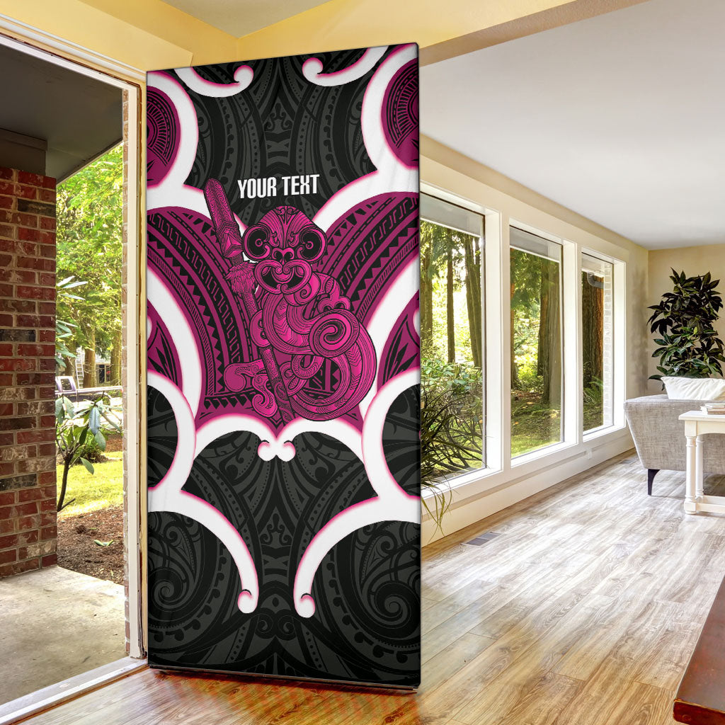 Mawhero Aotearoa Atua Tumatauenga Personalised Door Cover Maori God Of War Tiki With Taiaha