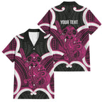 Mawhero Aotearoa Atua Tumatauenga Personalised Family Matching Off Shoulder Maxi Dress and Hawaiian Shirt Maori God Of War Tiki With Taiaha