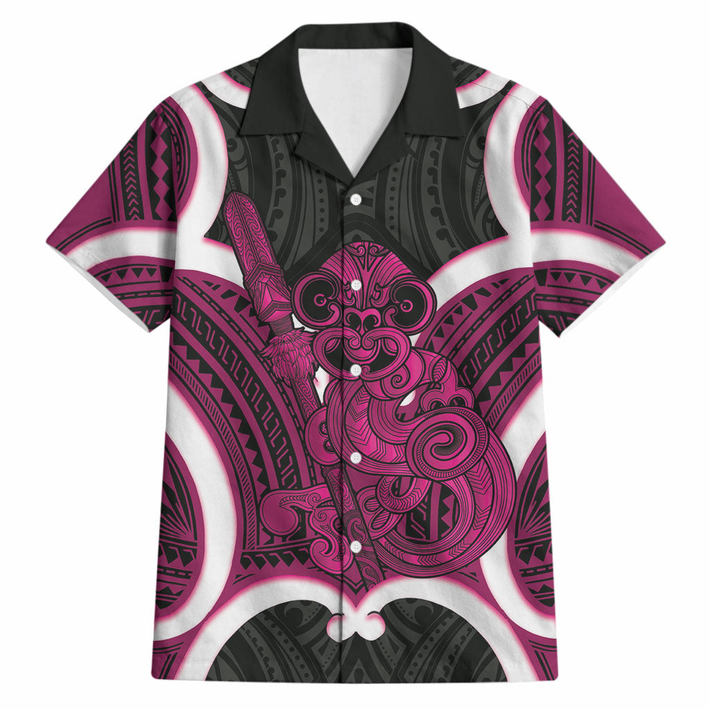 Mawhero Aotearoa Atua Tumatauenga Personalised Hawaiian Shirt Maori God Of War Tiki With Taiaha