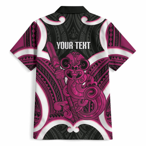 Mawhero Aotearoa Atua Tumatauenga Personalised Hawaiian Shirt Maori God Of War Tiki With Taiaha