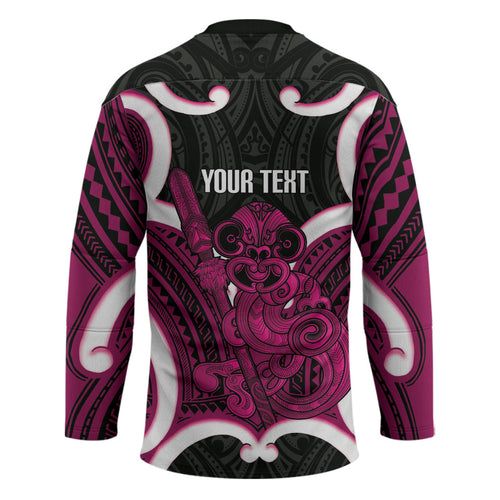 Mawhero Aotearoa Atua Tumatauenga Personalised Hockey Jersey Maori God Of War Tiki With Taiaha