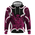 Mawhero Aotearoa Atua Tumatauenga Personalised Hoodie Maori God Of War Tiki With Taiaha