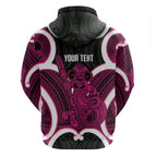 Mawhero Aotearoa Atua Tumatauenga Personalised Hoodie Maori God Of War Tiki With Taiaha