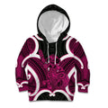 Mawhero Aotearoa Atua Tumatauenga Personalised Kid Hoodie Maori God Of War Tiki With Taiaha