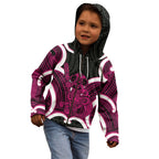 Mawhero Aotearoa Atua Tumatauenga Personalised Kid Hoodie Maori God Of War Tiki With Taiaha