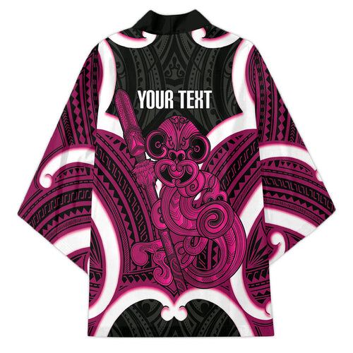 Mawhero Aotearoa Atua Tumatauenga Personalised Kimono Maori God Of War Tiki With Taiaha