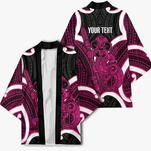 Mawhero Aotearoa Atua Tumatauenga Personalised Kimono Maori God Of War Tiki With Taiaha