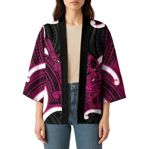 Mawhero Aotearoa Atua Tumatauenga Personalised Kimono Maori God Of War Tiki With Taiaha