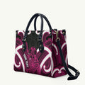 Mawhero Aotearoa Atua Tumatauenga Personalised Leather Bag Maori God Of War Tiki With Taiaha