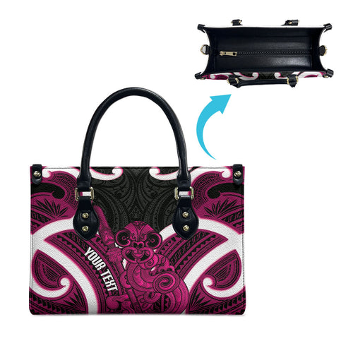 Mawhero Aotearoa Atua Tumatauenga Personalised Leather Bag Maori God Of War Tiki With Taiaha