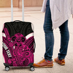Mawhero Aotearoa Atua Tumatauenga Personalised Luggage Cover Maori God Of War Tiki With Taiaha