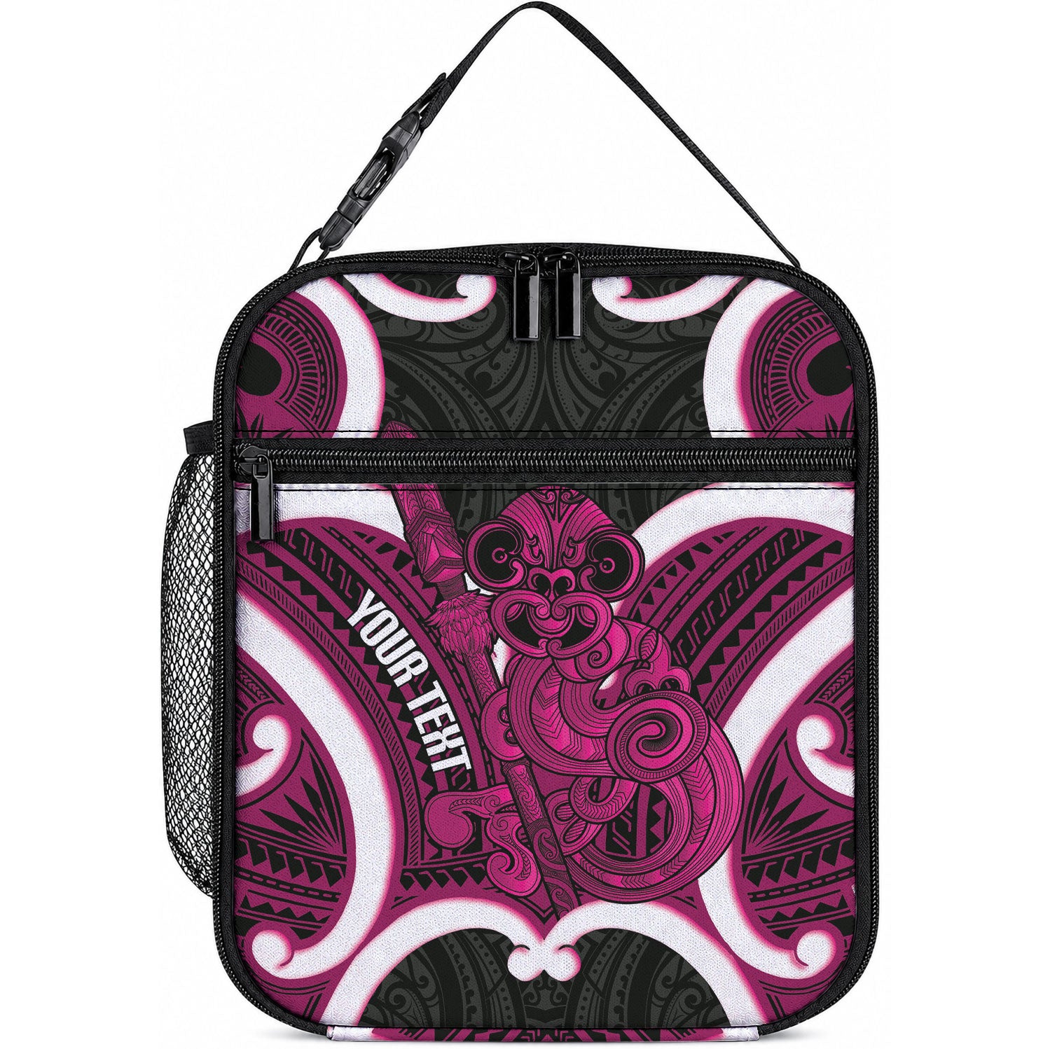 Mawhero Aotearoa Atua Tumatauenga Personalised Lunch Bag Maori God Of War Tiki With Taiaha