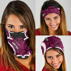 Mawhero Aotearoa Atua Tumatauenga Personalised Neck Gaiter Maori God Of War Tiki With Taiaha