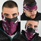 Mawhero Aotearoa Atua Tumatauenga Personalised Neck Gaiter Maori God Of War Tiki With Taiaha