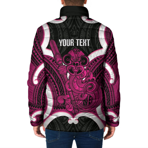 Mawhero Aotearoa Atua Tumatauenga Personalised Padded Jacket Maori God Of War Tiki With Taiaha