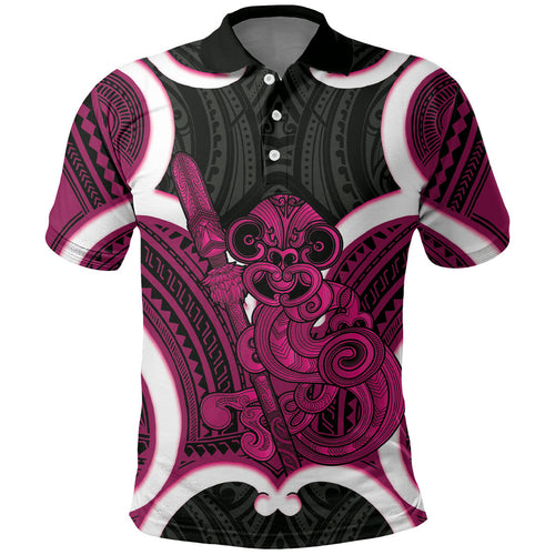 Mawhero Aotearoa Atua Tumatauenga Personalised Polo Shirt Maori God Of War Tiki With Taiaha