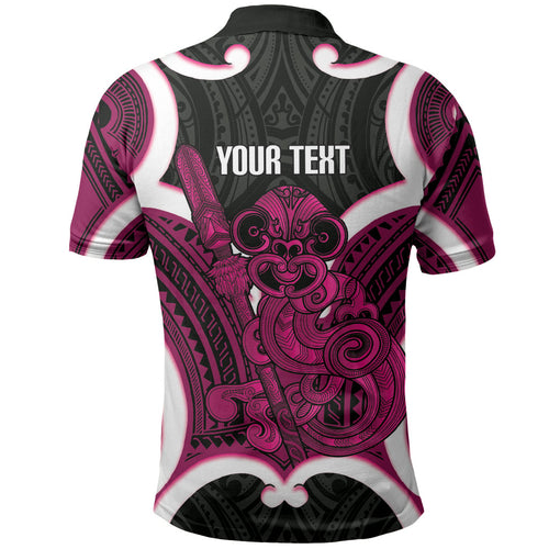 Mawhero Aotearoa Atua Tumatauenga Personalised Polo Shirt Maori God Of War Tiki With Taiaha