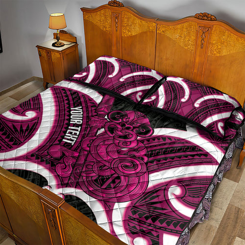 Mawhero Aotearoa Atua Tumatauenga Personalised Quilt Bed Set Maori God Of War Tiki With Taiaha