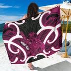 Mawhero Aotearoa Atua Tumatauenga Personalised Sarong Maori God Of War Tiki With Taiaha