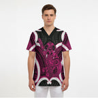 Mawhero Aotearoa Atua Tumatauenga Personalised Scrub Top Maori God Of War Tiki With Taiaha