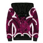 Mawhero Aotearoa Atua Tumatauenga Personalised Sherpa Hoodie Maori God Of War Tiki With Taiaha