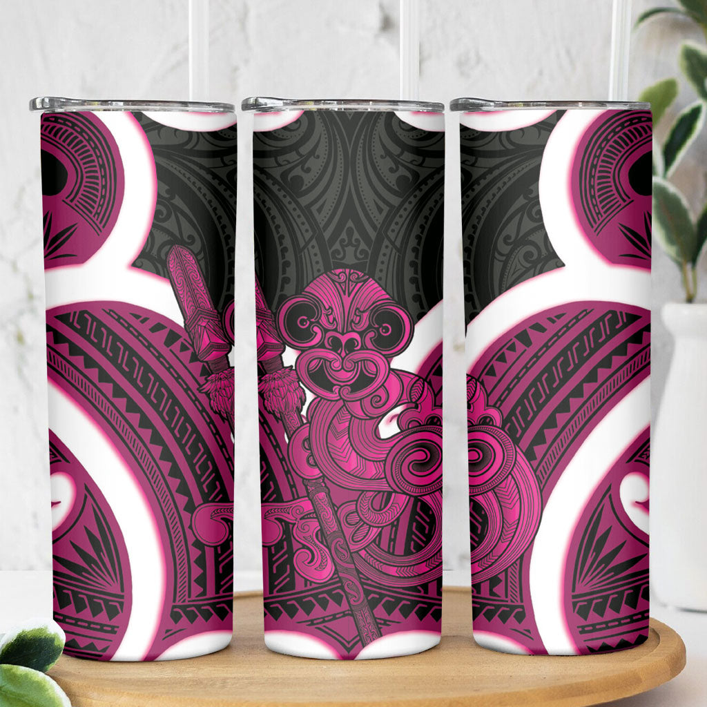 Mawhero Aotearoa Atua Tumatauenga Skinny Tumbler Maori God Of War Tiki With Taiaha