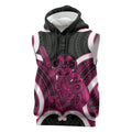Mawhero Aotearoa Atua Tumatauenga Personalised Sleeveless Hoodie Maori God Of War Tiki With Taiaha