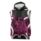 Mawhero Aotearoa Atua Tumatauenga Personalised Sleeveless Hoodie Maori God Of War Tiki With Taiaha