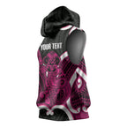 Mawhero Aotearoa Atua Tumatauenga Personalised Sleeveless Hoodie Maori God Of War Tiki With Taiaha
